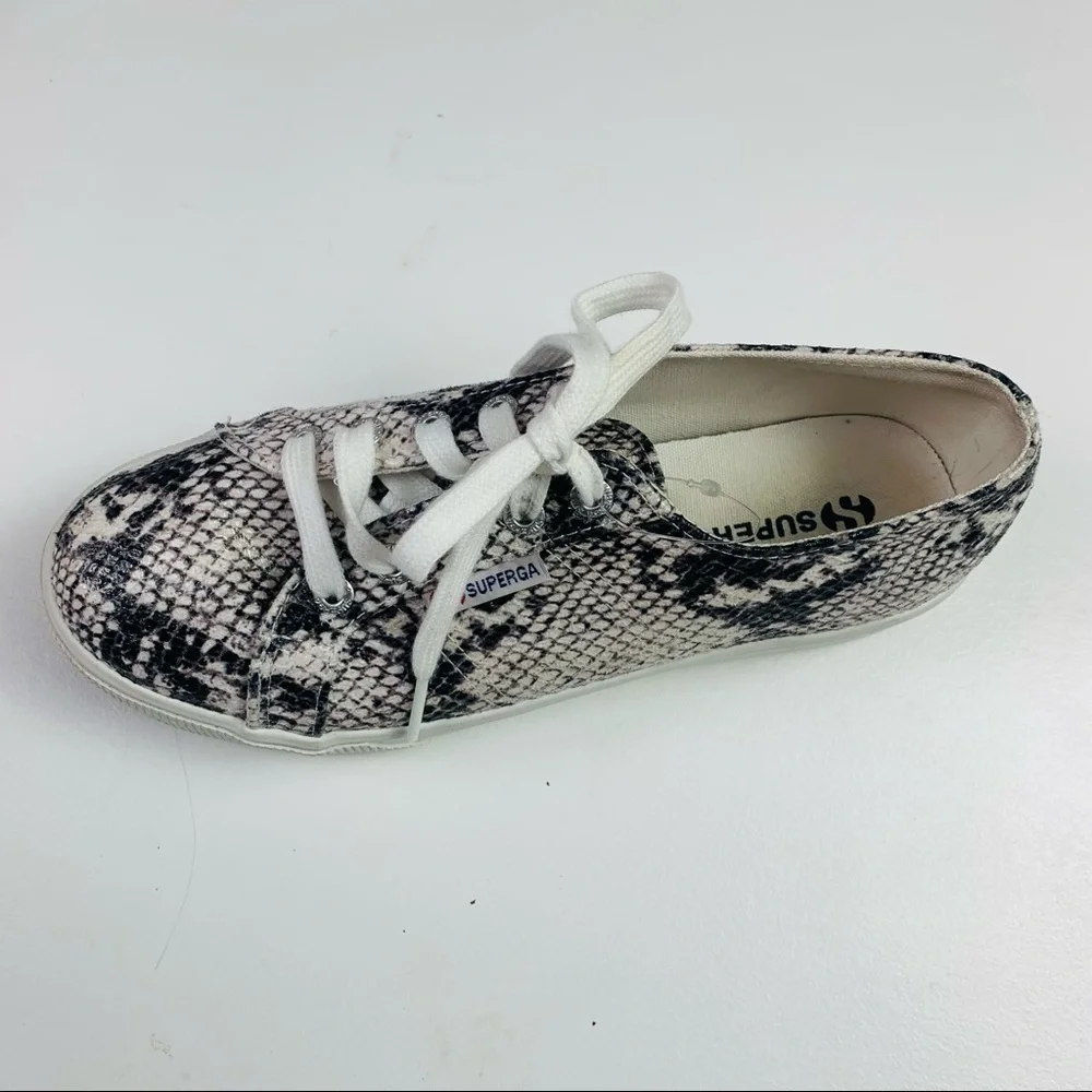 Superga‎ platform sneakers women size 37 snake embossed